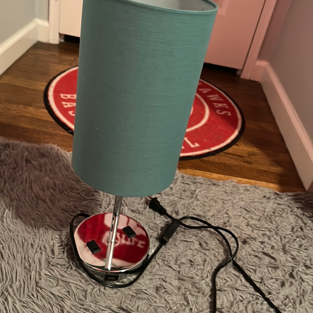 Lamp with plugs in it